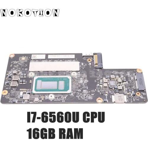 NOKOTION For Lenovo Yoga 900-13ISK Laptop Motherboard NM-A921 5B20L34665 MAIN BOARD With 16GB RAM I7-6560 CPU