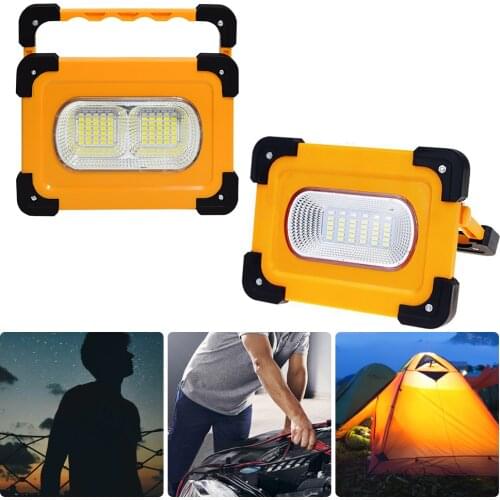 Portable Solar LED Light Outdoor Fishing Camping Lantern Solar Panel Work Light Floodlight USB Rechargeable Spotlight Flood Lamp