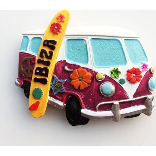 QIQIPP Ibiza, Spain Creative Travel Souvenir Surfboard Float Magnet Fridge Magnet