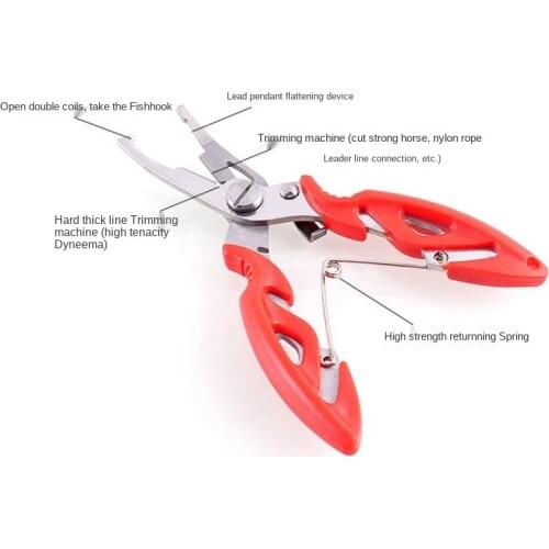 Fishing tongs, scissors, braiding line, bait, cutting hook, etc. Multi - functional scissors for cutting fish with pliers