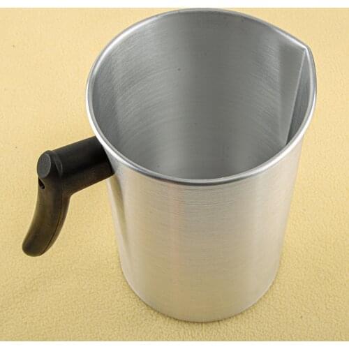 Silver Aluminium Melting Pouring Pot DIY Cup Jug Pitcher for Craft Wax Lipstick Candle Soap Making 3L Watering Plants