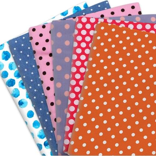 Dots Spot 100% Pure Cotton Polyester Cotton Material Patchwork Sewing Quilting Fabrics Quilt Needlework DIY Cloth Sewing