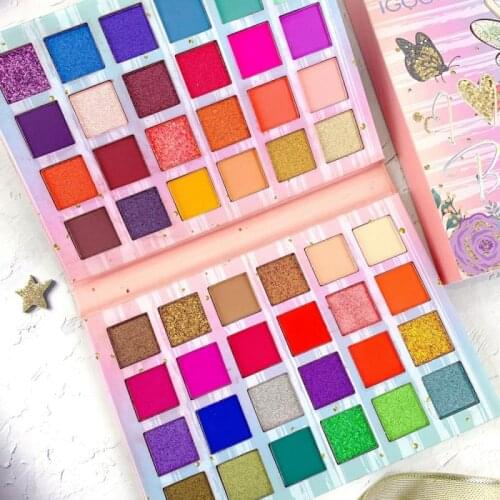 IGOODCO Fairy Pattern 48-color Pearly Matte Sequin Large Bright Multi-color Eyeshadow Palette Makeup Cosmetics