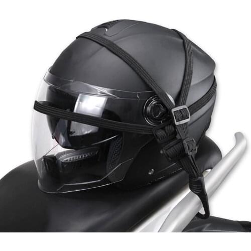 Retractable Cord 2 Hooks Elastic Rope Strap for Motorcycle Helmet Luggage