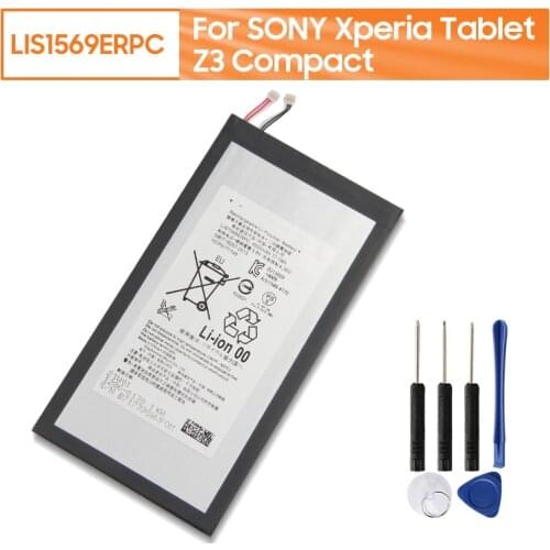 Yelping LIS1569ERPC Sony Tablet Battery For SONY Xperia Z3 Tablet Compact SGP611 SGP621 Genuine Tablet Battery 4500mAh Free Tool