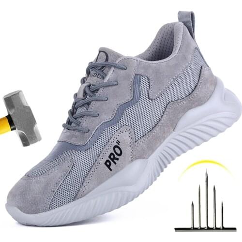 Work Safety Shoes Anti-smashing Working Sneakers Male Protective Work Shoes Men Boots Lightweight Men Safety Boots Male Footwear