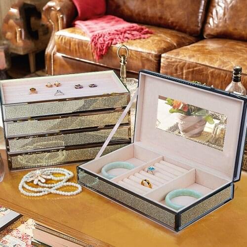 Lady Bderoom Appliance Storage Organizer Make Up Glass Box Jewerly Box Cosmetic Organizer Storage Box Craft Storage Trinket Box