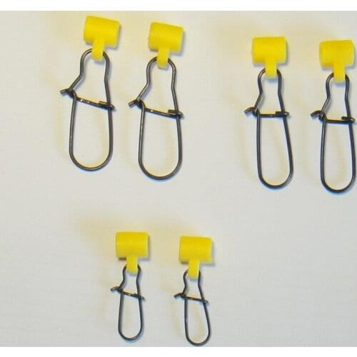 100pcs Sinker Slides Stainless Steel BLACK Duo Lock Snap Good for Braid Line