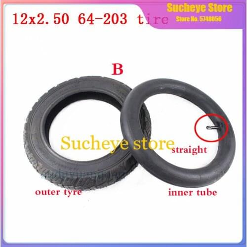 12x2.50 64-203 bike folging electric scooter tyre inner tube 12*2.50 e-Bike childrens bicycle wheel tire 12'' Inflatable tyre