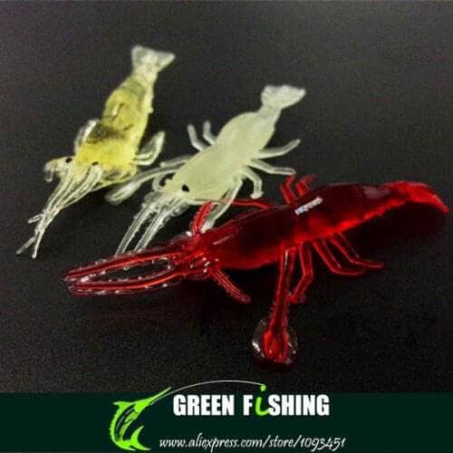 20pcs/iot 5cm Fishing lure soft bait soft shrimp artificial shrimp belt
