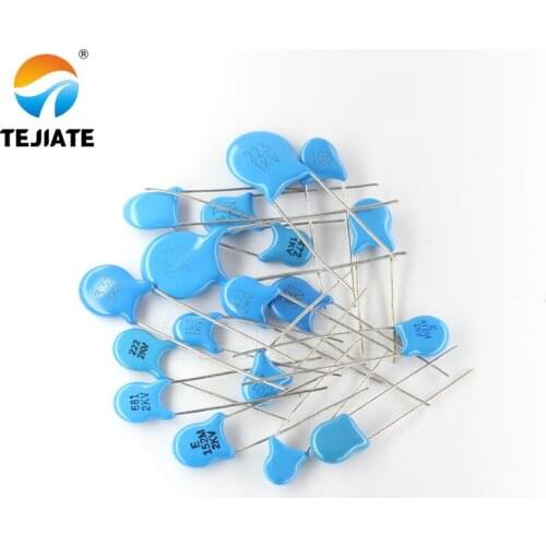 20pcs High voltage Ceramic Capacitor 2KV 15PF 22PF 100PF 120PF 150PF 220PF 330PF 470PF 680PF 1NF 2.2NF 3.3NF 4.7NF 10NF