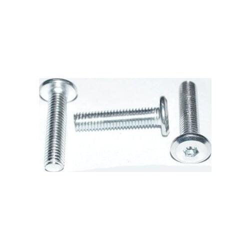 20pcs M5 Falling edge flat head Hexagon socket head screw Furniture screws hypotenuse Nickel plating 8mm-40mm Length