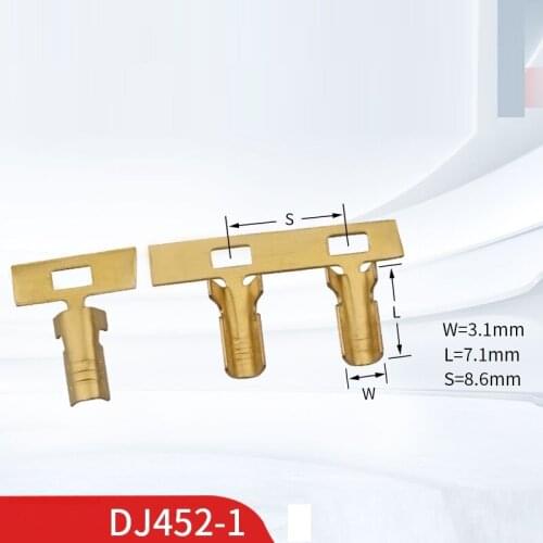 2000pcs/lot DJ452-1 Pressure wire buckle terminal u-shaped copper and line deduction 4.8mm pressure line 0.2-0.75 square feet