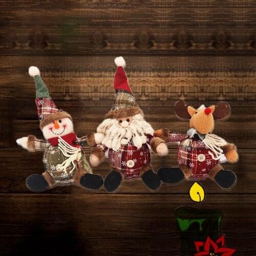 2022 Santa Beard Ornaments Plush Doll Christmas Decoration Santa Claus Dolls Stuffed Toys Home Decor Ornaments