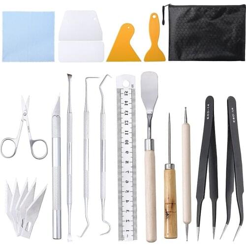 22pcs/set Beginners Vinyl Weeding Tools For Cutting Dies Scrapbooking Craft Work Silhouettes Cameos Lettering Cutting Splicing