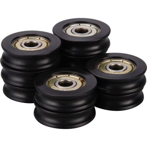 5 Pcs Plastic Embedded 626ZZ Window Door Wheel U Groove Guide Pulley 6278mm Ball Bearing for 3D Printer