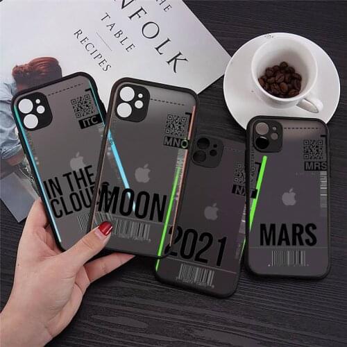 AIR Tickets Travel Label Country Phone Case For iphone 12 11 8 7 plus mini x xs xr pro max matte transparent cover