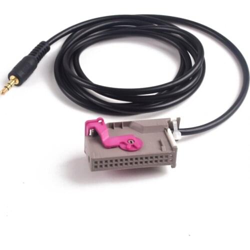 Car 3.5mm 32pin Audio Music AUX Cable Navigation Input RNSE RNS-E Adapter For Audi A3 A4 A6 A8 TT