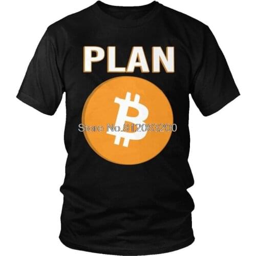 B Plan Bitcoin BTC Crypto Currency T-shirt Men Fashion T Shirt Short Sleeve Cotton Blockchain Tshirt Urban Tee Tops Clothing
