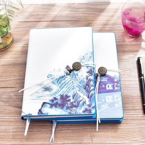 1Pcs Chinese style ink painting A5 note book simple business thickened exquisite retro notepad writing does not leak ink