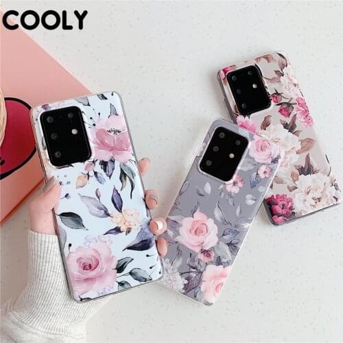 Flowers Phone Case For Samsung Galaxy A40 A50 A51 A70 A71 S20 S21 Ultra S10 Plus S9 S8 Note 10 20+ Cover Soft TPU Silicone Shell