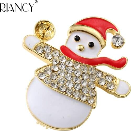 DIY hand-made Christmas series pearl boutonniere snowman brooch clothing Christmas tree, santa claus accessories