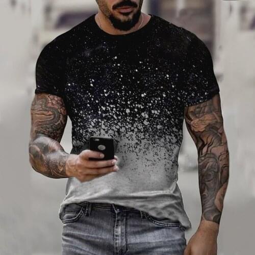 Ink painting T shirts Men 3d T-shirts mens Short Sleeve male Round Neck T Shirt 2021 Fashion Casual summer top