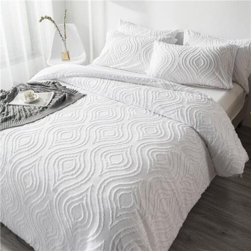 2-3 Sets Of Bedding Set Simple Pure Color Wave Patchwork Pattern Style,Nordic Covers For Bed 150,Duvet cover 200x200 For Bedroom