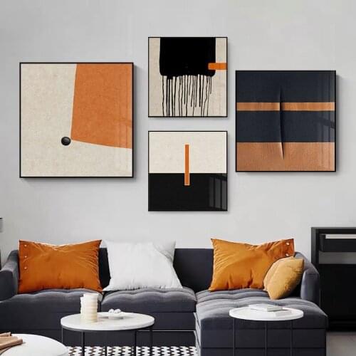 Colorful Geometric Abstract Scar Painting Modern Canvas Poster Print Minimalist Wall Art Pictures For Living Room Aisle Decor