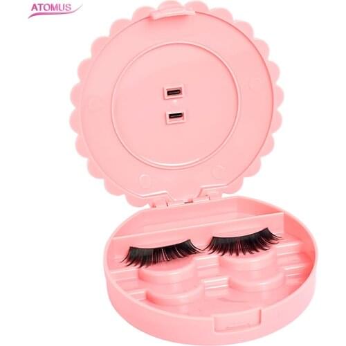 Mini Fashion Eco-Friendly False Eyelash Storage Box Flower Acrylic Makeup Cosmetic Tool Portable Case Organizer