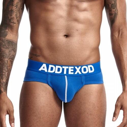 Mens Underwear Patchwork Knitted Cotton Breathable U-Pouch Bag Push Up Buttock Lifting Fitness Sexy Briefs Underpants