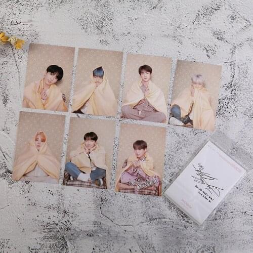 NEW Korean Boys KPOP Bangtan Boys Same Photo Cards Names Signatures Lomo Cards Premium Photos