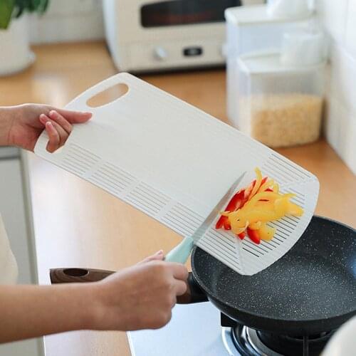 Plastic Foldable Wall-mounted Kitchen Chopping Cutting Board Strainer Pizza Mat