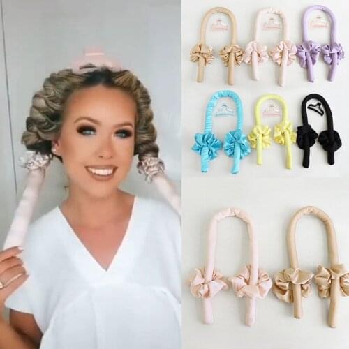 Curls Hair Tutorial Hair Stick Big Wave Hair Curler Sleep Foam Sponge No Heat Hair Tie Hair Claw