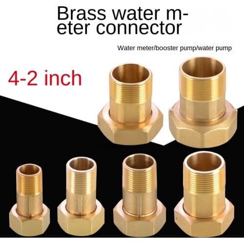Pipe Fittings Connector accessories water meter copper connector 1/2 inch 3/4 inch inside and outside wire union