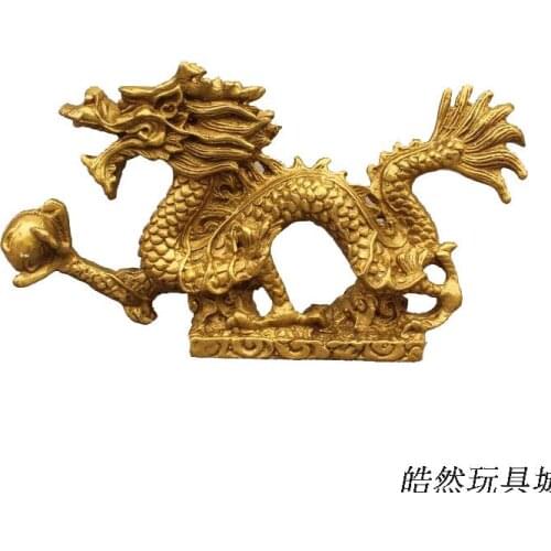 A pure solid brass dragon dragon, auspicious festive, Ipomoea, animal power, flying dragonroom Art Statue