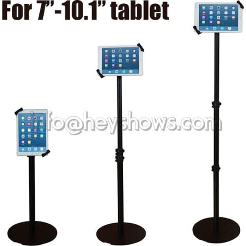 Universal Tablet Security Floor Stand Anti Theft For 7-10.1'' Tablet Stretchable Ipad Holder With Flexible Clamp Lock Bracket