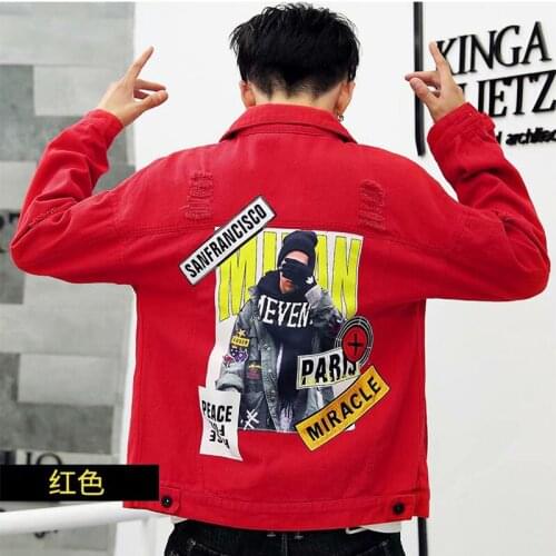 Spring Autumn Mens jackets Fashion Streetwear Print pattern jackets for Men Casual Kpop Style Harajuku Slim Men Clothing jacket