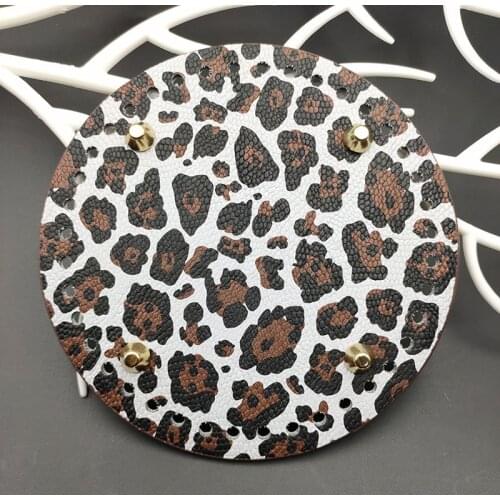 High Qualtiy Round Leather Bottom With Holes Rivet For Knitting Bag Handbag DIY Women Shoulder Crossbody Bags Accessories