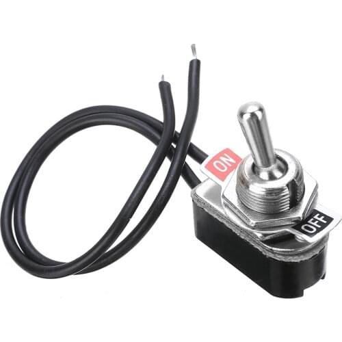 1pc Mini KNS-1 6A 250V AC On-Off ON/OFF Toggle Switch Prewired Standard with Wire Leads SPST Contacts Switch Application