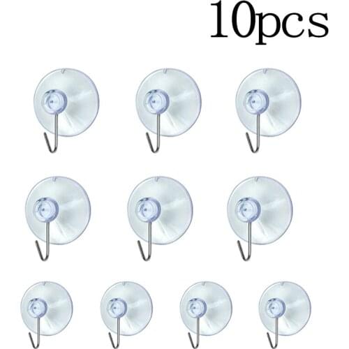 10pcs Window Clear Suction Cup Sucker crochet Hook hooks for hanging for home and kitchen key holder wall Hook bathroom baño