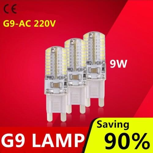 100pcs G9 LED Bulb SMD 3014 2835 7W/5W/6W LED Lamp 220V Led Corn spot light Warm Cool White LED Corn32led 48Leds Bulb Light