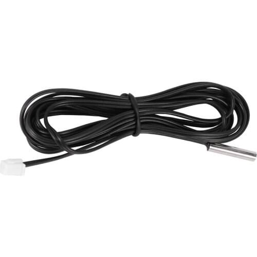 2 m NTC thermistor temperature sensor waterproof probe wire 10 K 1% 3950 black