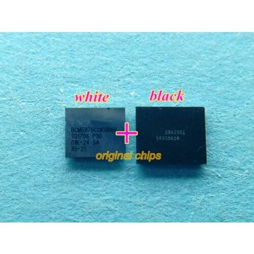 2pairs(4pcs) for iphone 5 touch control IC black 343S0628 U14 + white BCM5976C0KUB6G BCM5976 U12