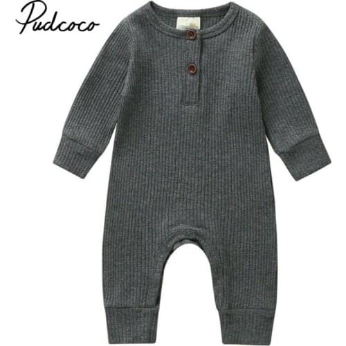 2019 Brand New Newborn Toddler Infant Baby Girl Boys O-Neck Romper Jumpsuit Playsuit Long Sleeve Clothes Autumn Warm Outfits