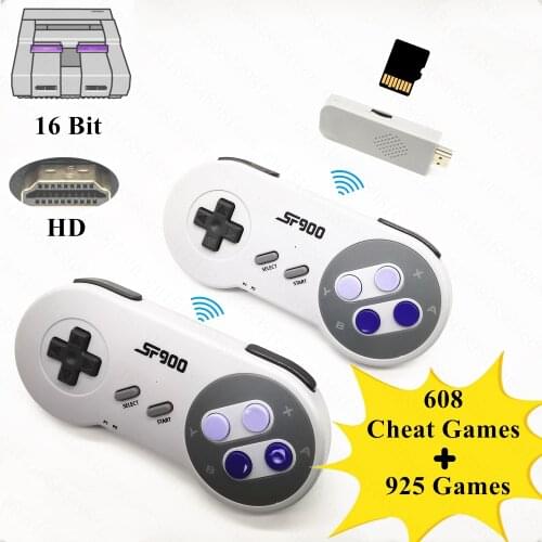 Cheat Games Edition Wireless HD Mini Retro TV Video Game Console For Snes Games Support TF Card Save&Load 1500 Built-In Games