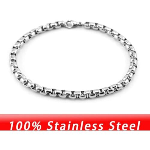 100% Stainless Steel Bracelet For Men Women 18cm/19cm/20cm/21cm Stainless Steel Bracelet Acier Inoxydable Pulseras Hombre Mujer