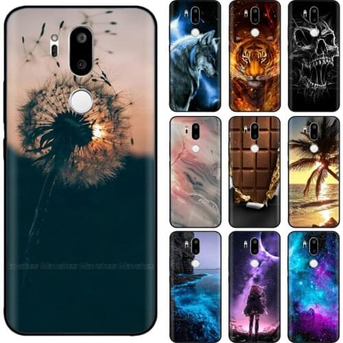 For LG G7 ThinQ Case Phone Cover Silicone Soft TPU Back Cases for LG G7 Case LGG7 G 7 Fashion 6.1 inch Black Bumper Shell Coque