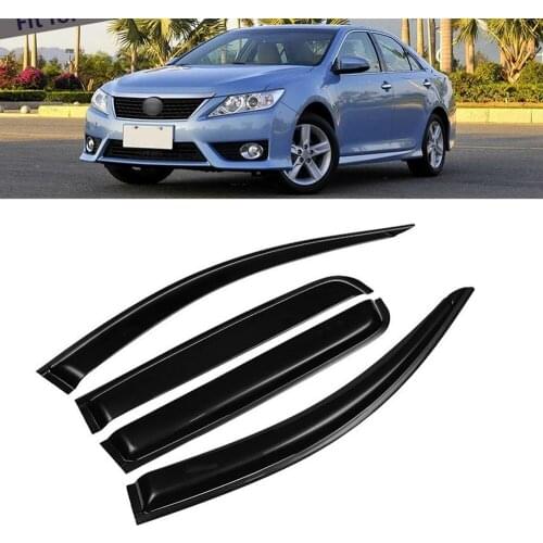 Car Side Window Visor Deflector Sun Rain Guard Cover Trim Awnings Shelters For Toyota Camry 2012 2013 2014 2015 2016 2017 Sedan