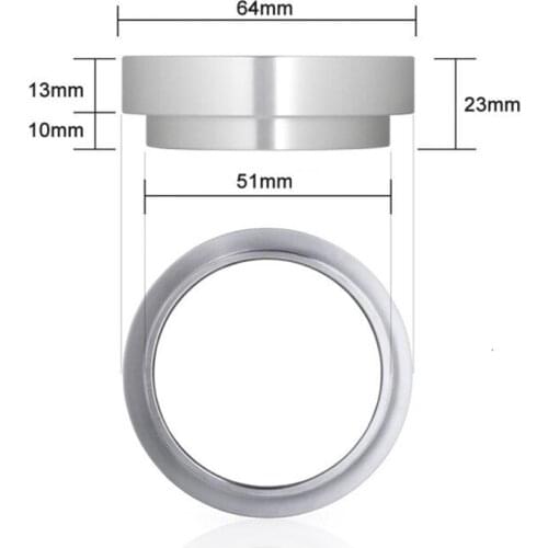 AD-Stainless Steel Coffee Dosing Ring Dosing Funnel Replacement Practical Easy to Use 51mm for Espresso Funnel Tool